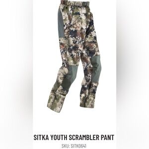 Sitka Youth Scrambler Pant - digital Camouflage